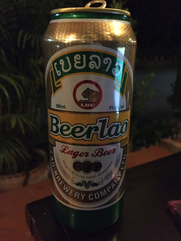 ラオスのビール　ビアラオ